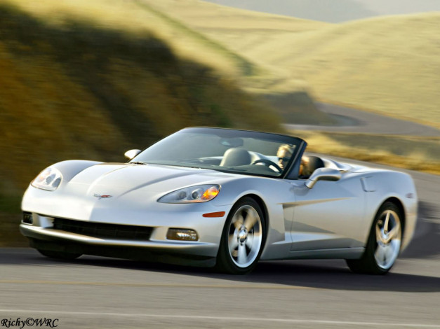 Обои картинки фото chevrolet, corvette, convertible, c6, автомобили