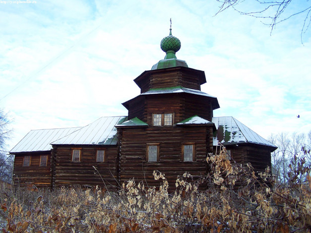 Обои картинки фото кострома, музей, деревянного, зодчества, поздняя, осень, города, православные, церкви, монастыри