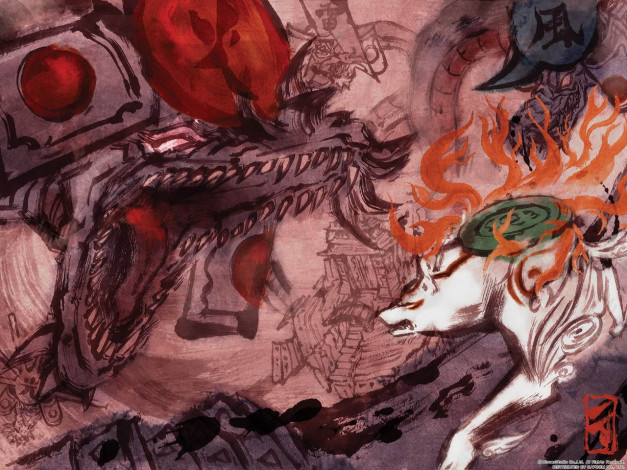 Обои картинки фото okami, видео, игры