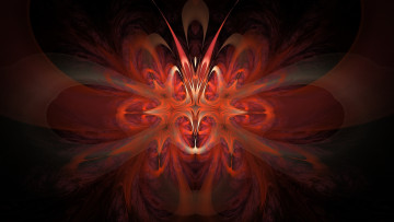 Картинка 3д+графика fractal+ фракталы фон пламя горение цвет
