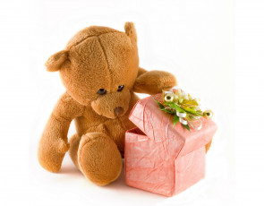 Картинка разное игрушки медвежонок коробка подарок