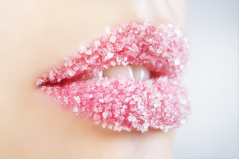 обоя разное, губы, розовый, кристаллы