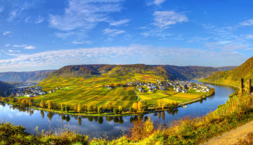 Картинка байльштайн+ вюртемберг +германия города -+панорамы поля река панорама дома пейзаж байльштайн