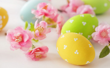 Картинка праздничные пасха flowers eggs easter яйца цветы delicate