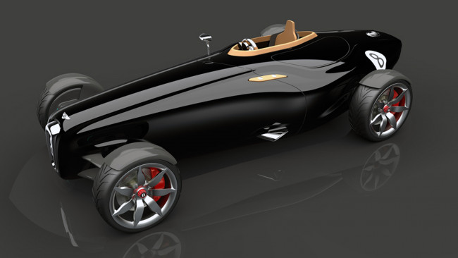 Обои картинки фото bentley barnato roadster concept, автомобили, 3д, concept, barnato, roadster, bentley, серый, фон, модель