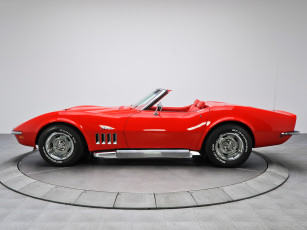 Картинка corvette+stingray+l46-350+convertible+1969 автомобили corvette 1969 convertible l46-350 stingray