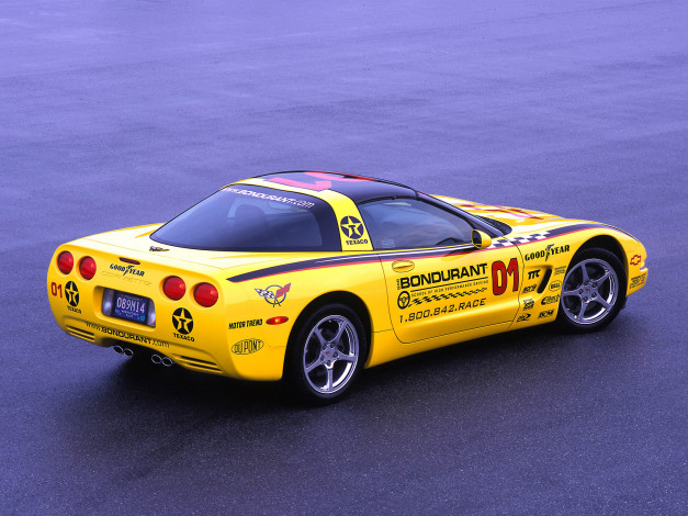 Обои картинки фото corvette bondurant racing school 2002, автомобили, corvette, 2002, school, racing, bondurant