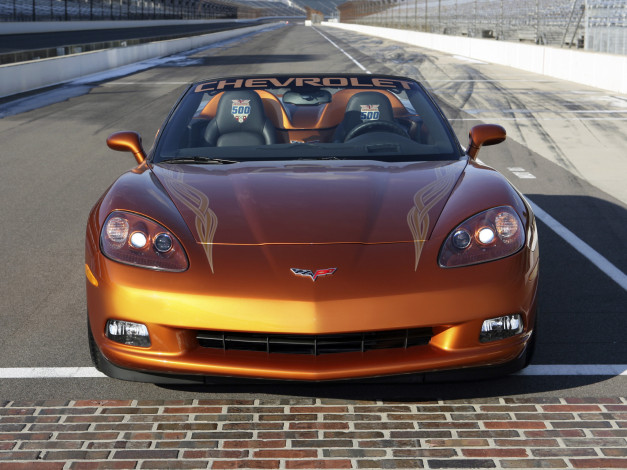 Обои картинки фото corvette convertible indy 500 pace car 2007, автомобили, corvette, 2007, car, pace, 500, indy, convertible
