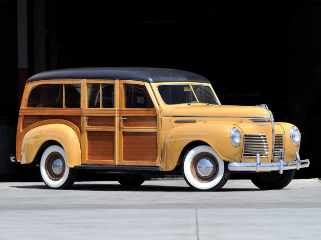 Обои картинки фото plymouth deluxe station wagon 1940, автомобили, plymouth, deluxe, 1940, wagon, station