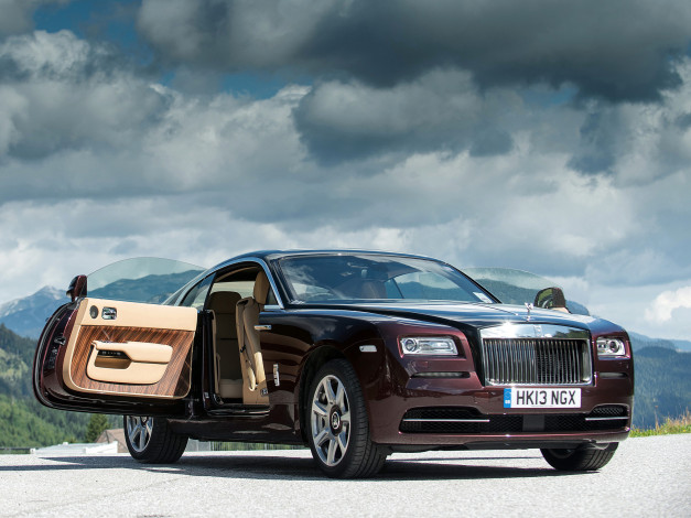 Обои картинки фото rolls-royce wraith uk-spec 2013, автомобили, rolls-royce, 2013, wraith, uk-spec