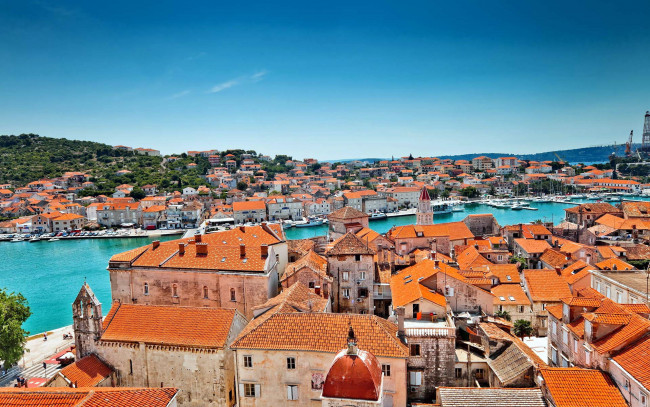 Обои картинки фото trogir, croatia, города, - панорамы