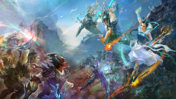 Картинка видео+игры jade+dynasty персонажи бой горы магия