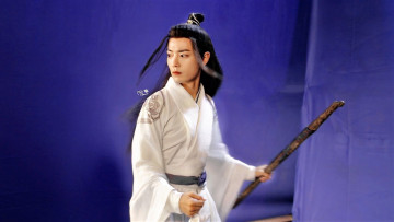 обоя мужчины, xiao zhan, костюм, меч, образ