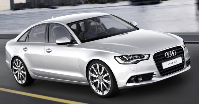 Обои картинки фото audi a6 2, 0 tfsi, автомобили, audi, серебристый, скорость