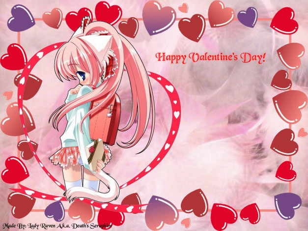 Обои картинки фото аниме, happy, valentine