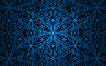 Картинка 3д графика fractal фракталы синяя черная узоры