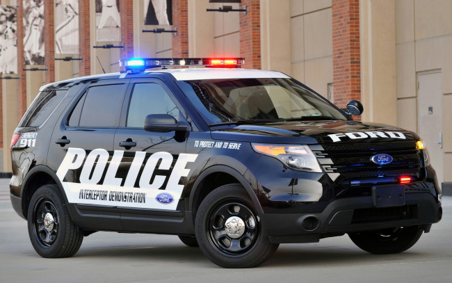 Обои картинки фото автомобили, полиция, ford, police, interceptor