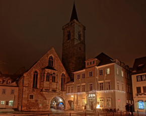 Картинка erfurt германия города огни ночного ночь дома