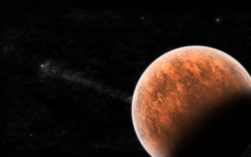 Картинка космос арт planet black red