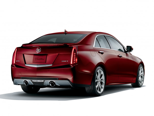 Обои картинки фото автомобили, cadillac, ats, crimson, sport, 2014, красный