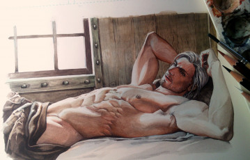 Картинка рисованное люди мужчина тело торс мускулы