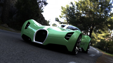 Картинка bugatti+aerolithe+concept+2025 автомобили bugatti aerolithe concept 2025 салатовый supercar car движение