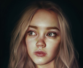 Картинка рисованное люди блондинка девушка молодая портрет лицо