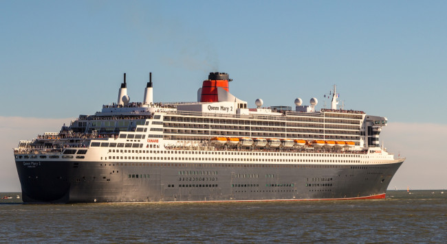 Обои картинки фото queen mary ii, корабли, лайнеры, лайнер, круиз