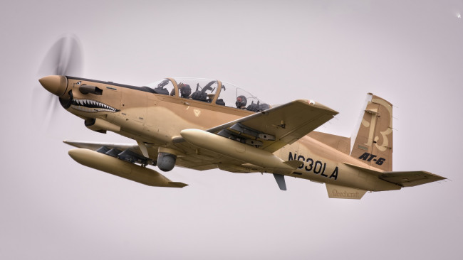 Обои картинки фото beechcraft at-6 wolverine, авиация, боевые самолёты, ввс
