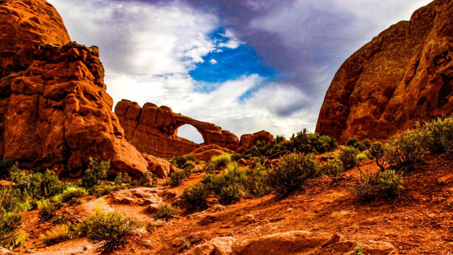 Обои картинки фото arches national park, природа, горы, arches, national, park