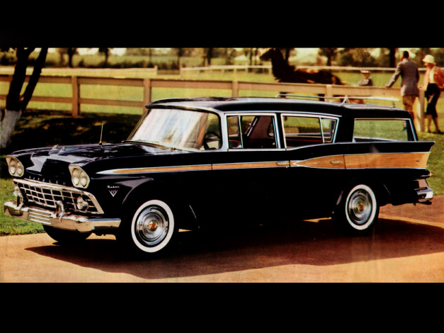 Обои картинки фото 1959, rambler, custom, cross, country, автомобили, amc