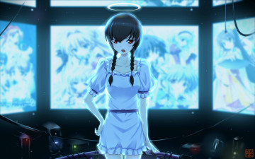 Картинка аниме weapon blood technology девушка