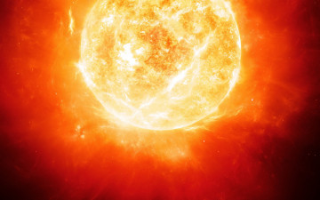 Картинка космос солнце красное