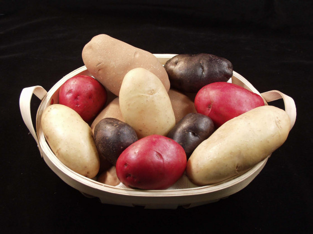 Обои картинки фото еда, картофель, разноцветный