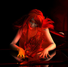 Картинка 3д графика fantasy фантазия девушка ангел