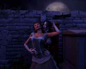 Картинка 3д графика fantasy фантазия девушка вампир