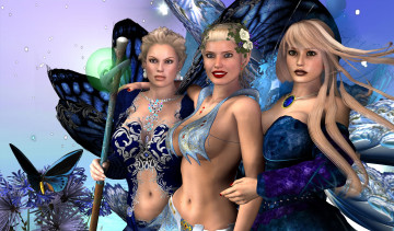 Картинка 3д графика fantasy фантазия эльфийки девушки