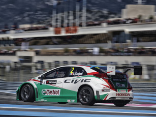 обоя спорт, автоспорт, honda, civic, wtcc, 2014, гонка, скорость