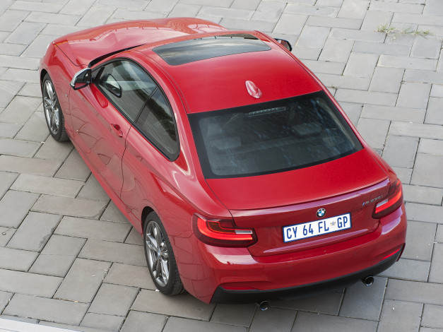 Обои картинки фото автомобили, bmw, m235i, coupе, za-spec, f22, 2014, красный