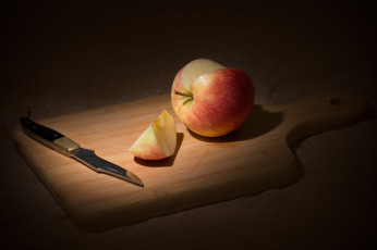 Картинка еда Яблоки нож яблоко