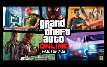 обоя grand theft auto online,  heists, видео игры, - grand theft auto online, gta