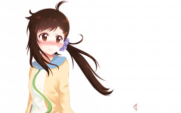 Картинка аниме nisekoi девушка фон взгляд