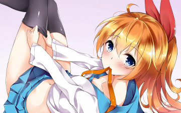 обоя аниме, nisekoi, взгляд, фон, девушка