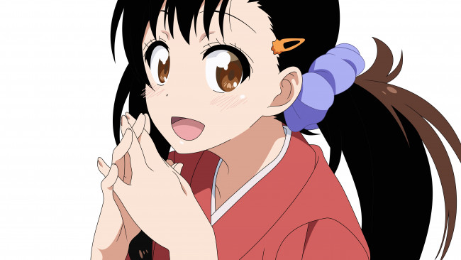 Обои картинки фото аниме, nisekoi, фон, девушка, взгляд