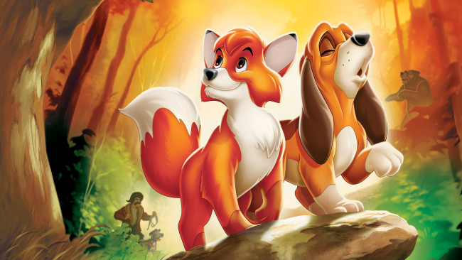 Обои картинки фото the fox and the hound, мультфильмы, персонажи