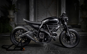 Картинка ducati+scrambler+ 2018 мотоциклы ducati тюнинг scrambler custom bikes черный дукати