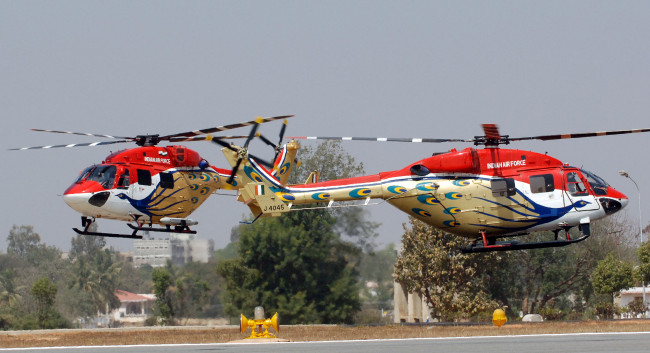 Обои картинки фото авиация, вертолёты, indian, air, force, вертолет, ввс, индии