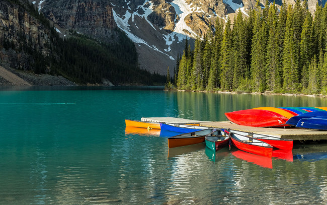 Обои картинки фото корабли, лодки,  шлюпки, горы, озеро