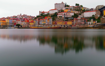 обоя города, порту , португалия, река, панорама