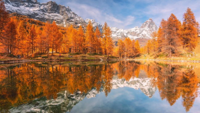 Обои картинки фото природа, реки, озера, озеро, осень